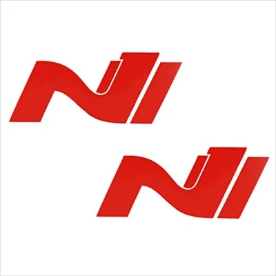 Abbildung von 2er Set Folie Schutzfolie für Dekor Logo Vorne und Hinten Emblem Aufkleber Front Heck Selbstklebend Passgenau Auto K054 (Rot)