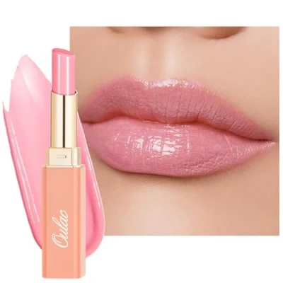 Abbildung von Oulac 2 in1 Lippenstift und Lip Balm, Saftiger Glänzender lippenpflege Lippenstift,Geschmeidige Hydratisierte Lippen, Glänzendes Finish für trockene, rissige Vegan (20) Pinky Swirl