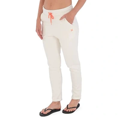 Abbildung von Hurley Damen W Oceancare Script Fleece Jogger Lässige Hose, Marshmallow, L