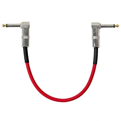 Abbildung von keepdrum GC028 Patchkabel Klinke Winkelstecker 30cm rot