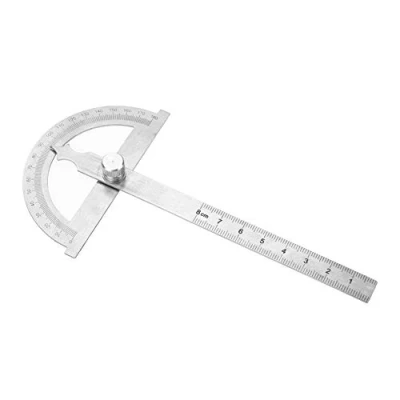 Abbildung von MAGT Winkelmesser, 0 180 Grad 15 cm Goniometer Edelstahl Winkelmesser Lineal Arm Messen Winkelmessung Lineal(80 * 120mm)