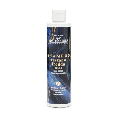 Abbildung von kühles Maulbeerbraun Shampoo: Tönendes Shampoo, Ideal für kühle Nuancen, Bio Beauty Routine Braun, Made in Italy 250 ml