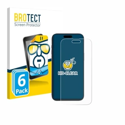 Abbildung von BROTECT (6 Stück Schutzfolie für Apple iPhone 14 Pro Max Displayschutz Folie Ultra Klar