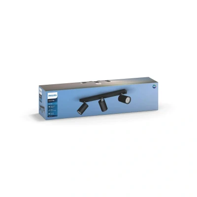 Abbildung von Signify Philips Kosipo Spot 3flg. exkl LM 3x5,5W Schwarz