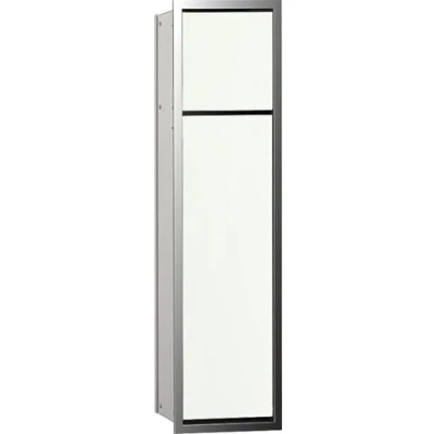 Abbildung von EMCO Asis 150 Unterputz Badschrank für WC, chrom/Glas weiß, Einbauschrank, Türanschlag wählbar 974027840, Aluminium, One Size