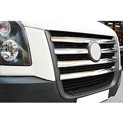 Abbildung von Recambo EDELSTAHL KÜHLERGRILL LEISTEN CHROM passend für VW CRAFTER I VOR FACELIFT BJ 2006 2011