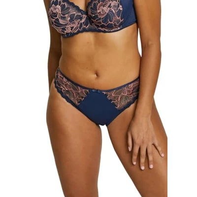Abbildung von SANS COMPLEXE Damen Capucine Kapuzinmodell, Mittagsschnitt Mit Mittlerer Abdeckung, Transparente Tüllpaneele, JFL Navy Blue &amp; Pink, 42, Marina Rose, 40 42 EU
