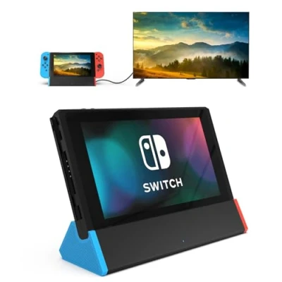 Abbildung von SiWiQU Switch Docking Station Kompatibel für Nintendo SwitchOLED, TV Dock mit 4K HDMI Port Type C 2xUSB Port, Ladestation Ständer Ersatz offizielle