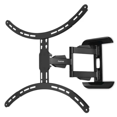 Abbildung von Hama TV Wandhalterung schwenkbar, neigbar, ausziehbar (TV 37 75 Zoll, VESA 200x200 bis 600x500, 45kg, mit Fischer Dübeln) schwarz