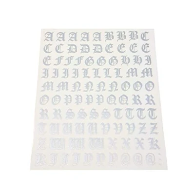 Abbildung von Quattroerre 1210 Kit Buchstaben Aufkleber Gothic Silber