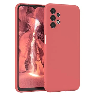 Abbildung von EAZY Case Silikonhülle für Samsung Galaxy A13 (4G) Hülle Silikon Rot weich stoßfeste Handyhülle Schutzhülle mit Kameraschutz Dünn Premium Schutz Cover Bumper in Hellrot