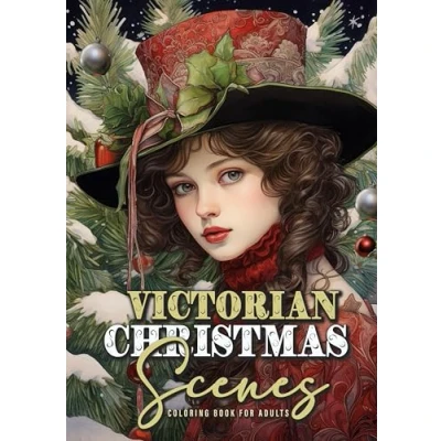 Abbildung von Viktorianische Weihnachten Malbuch für Erwachsene: Viktorianisches Graustufen Erwachsene Weihnachtsmalbuch ... book Victorian Fashion Coloring BookA466P