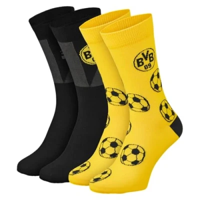 Abbildung von Borussia Dortmund BVB Sprüchesocken 2er Pack, Gr. 43 46