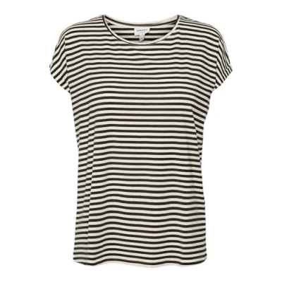 Abbildung von Vero Moda Vmava Tshirt print Black/Pristine, Damen, Größe: Small, Black/pristine