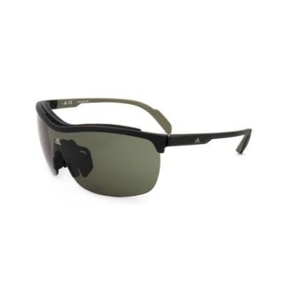 Abbildung von Adidas Sport Unisex SP0043 02N Gläser SONNENBRILLEN Injiziert Schwarz undurchsichtig Grün Maske Normal