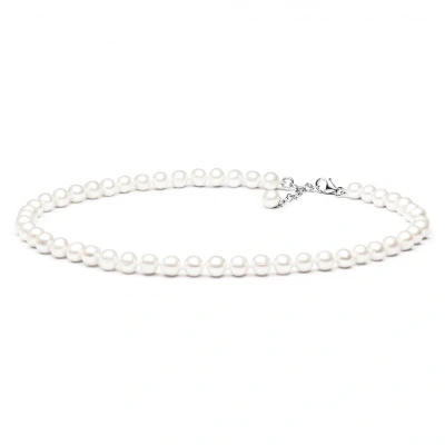 Abbildung von Gaura Pearls Perlenkette, klassisch, weiß, rund, 40 43 cm, echte Süßwasserzuchtperlen, 925er rhodiniertes Silber