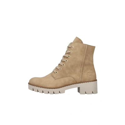 Abbildung von Rieker Plateaustiefelette, Damen, Größe: 39, Beige Schuhe