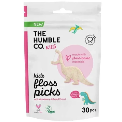 Abbildung von Humble Floss Picks Kids Erdbeere 30 Stück