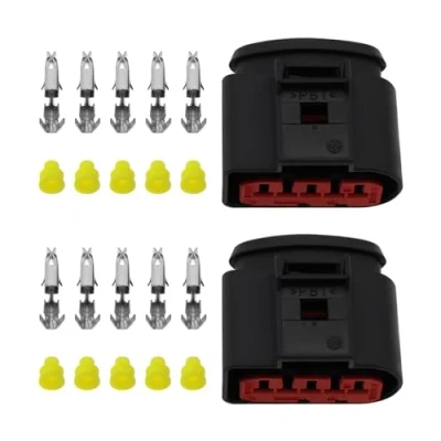 Abbildung von VGOL 2 Sets 5 poliger MAF Massenluftstrom Stecker Kit 1J0973775A wasserdichte JPT Buchse kompatibel mit VW Audi
