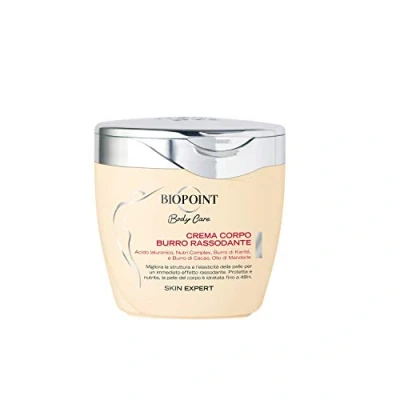 Abbildung von Biopoint Straffende Körperbutter, feuchtigkeitsspendende und tiefenpflegende Wirkung bis zu 48 Stunden, verleiht eine straffe, elastische straffe Haut, 300 ml