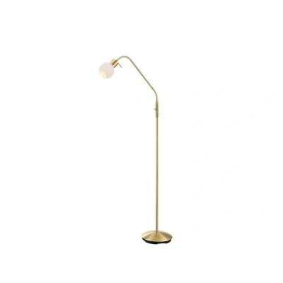 Abbildung von Lindby Stehlampe Elaina, messingfarben, 162cm, flexibel, E14