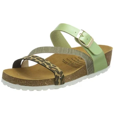 Abbildung von Lico Natural Glitter Damen Hausschuh, Grün, 37 EU