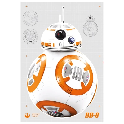 Abbildung von Komar Wandtattoo &quot;Star Wars BB 8&quot;, (6 St.), 100x70 cm (Breite x Höhe), selbstklebendes