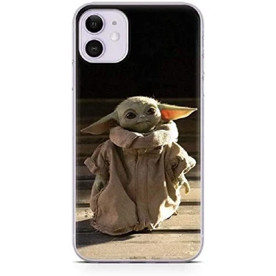 Abbildung von ERT GROUP Handyhülle für Apple Iphone 11 Original und offiziell Lizenziertes Star Wars Muster Baby Yoda 001 optimal an die Form des Handy angepasst, hülle aus TPU