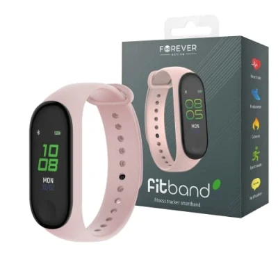 Abbildung von FOREVER Smart Band Fitband Fitnesstracker mit Aktivitätstracker Pulsuhr Blutdruck und Kalorienzähler Leicht Schrittzähler Uhr Lange Akkulaufzeit Smartwatch Damen Herren für iOS/Android