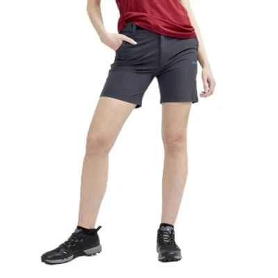 Abbildung von Craft ADV Explore TECH Pants Outdoorhose Damen XL Asphalt 4 Wege Stretch vorgeformte Knie Verstellbarer Bund Gesäßtasche mit Reißverschluss Wanderhose Funktionshose