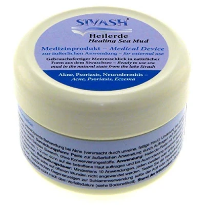 Abbildung von SIVASH Heilerde Medizinprodukt Gebrauchsfertiger Meeresschlick (Heilschlamm Gesichtsmaske) gegen Akne, Pickel, Mitesser unreine, fettige Haut, Neurodermitis und Psoriasis, 250g