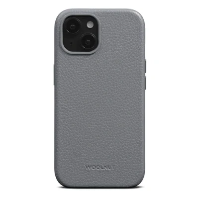 Abbildung von Woolnut Leder Hülle Case für iPhone 15 Grau