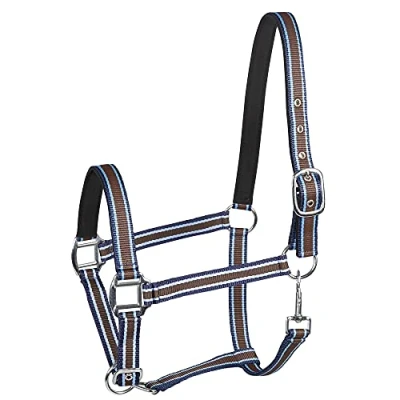 Abbildung von PFIFF 101517 Kunststoffhalfter, Weidehalfter Stallhalfter, Braun Hellblau Blau, Cob