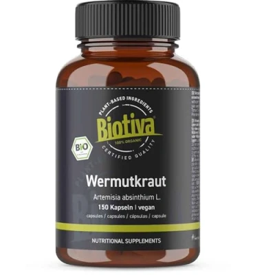 Abbildung von Biotiva Wermutkraut Kapseln Bio 75 g