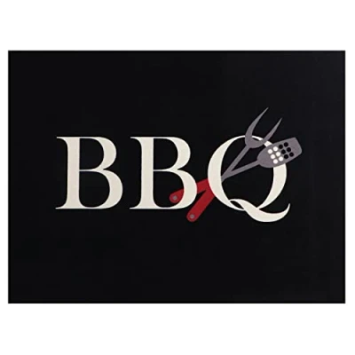 Abbildung von Primaflor Ideen in Textil Fußmatte &quot;BBQ schwarz&quot;, rechteckig, Schmutzfangmatte, Grillunterlage ideal als Bodenschutz, waschbar