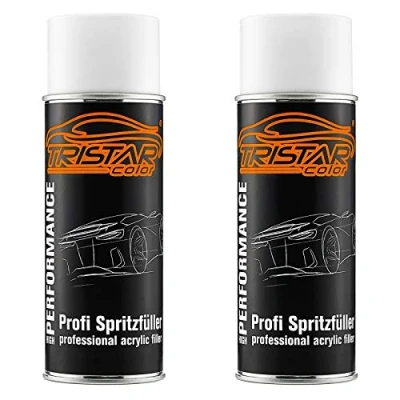 Abbildung von TRISTARcolor Füller Spritzfüller Haftgrund Grundierung Spritzspachtel für Autolack weiß 2 x Spraydose 400 ml