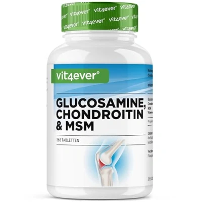 Abbildung von Glucosamin Chondroitin MSM 365 Tabletten Hochdosiert mit 2000 mg pro Tag 3 Monatsvorrat Ohne unerwünschte Zusätze