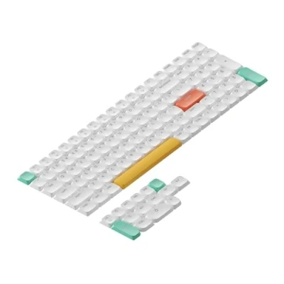 Abbildung von nuphy NSA Shine Through ABS Keycaps, Tastenkappen für Air 75 V2 Low Profile Tastatur, weiß (QWERTY ANSI/US)