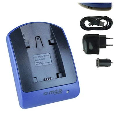 Abbildung von Ladegerät (USB KFZ Netz) für Sony NP FV70 / DEV 3 5 30.. HDR CX450 CX625../PJ410 PJ620.. FDR AX100.. NEX VG.. s. Liste!