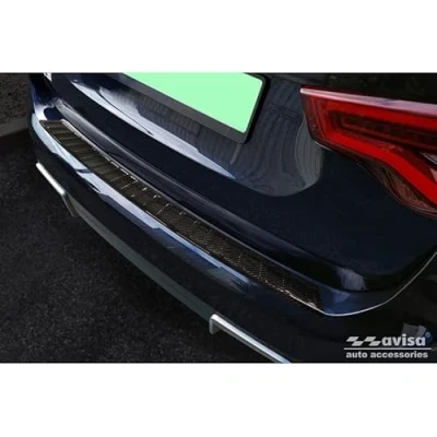 Abbildung von Avisa Echtes 3D Karbon Heckstoßstangenschutz kompatibel mit BMW iX3 (G08) 2020 &#039;Ribs&#039;