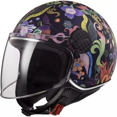 Abbildung von LS2, Jet Motorradhelm SPHERE LUX BLOOM Matt Blue Pink, XL