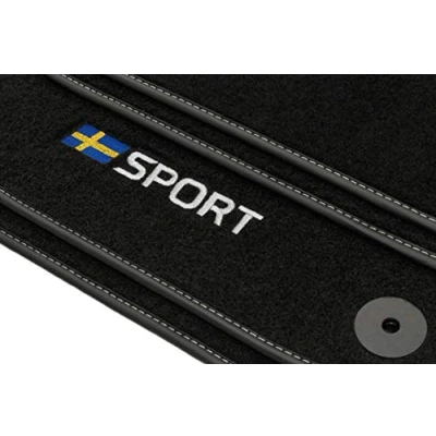 Abbildung von Sport Velour Fußmatten Satz für Volvo S60 I (2000 2009) / S80 (1998 2006) V70 II (1999 2007) 4 teilig Passgenau