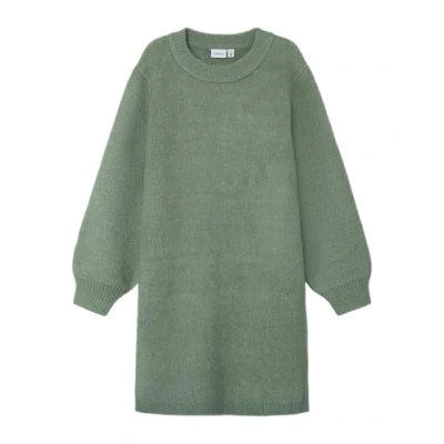 Abbildung von Name it Langarm Strickkleid für Kinder, Größe: 122, Lilypad