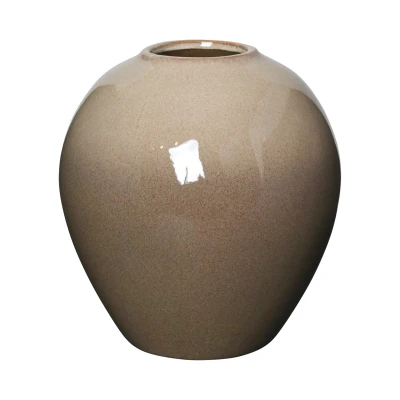 Abbildung von Broste Copenhagen Ingrid Vase M Keramik Simple Taupe / Brown 25,5 cm