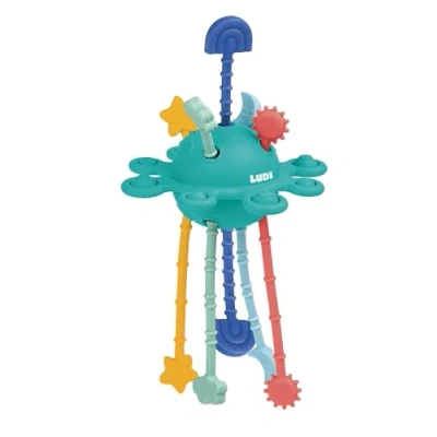 Abbildung von LUDI Zippy Toy Multisensorisches Stimulationsspielzeug verschiedene Texturen ergonomisch weiches Material ab 10 Monaten lindert Zahnschub Geschicklichkeit und Motorik 14 x 21 cm