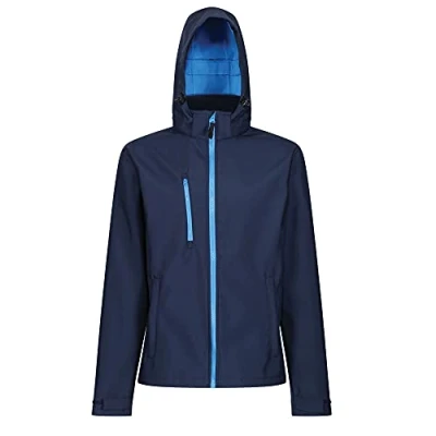 Abbildung von Regatta Herren Professional Men&#039;s Venturer 3 Layer Printable Hooded Softshell Jacket Jacke, Marineblau/Französisch Blau, L