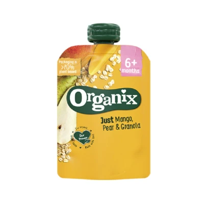 Abbildung von Organix Squeeze Fruit Mango, Birne &amp; Müsli 6+ Monate Bio (100 Gramm)