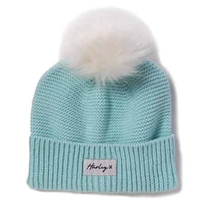 Abbildung von Hurley Damen W Candace Pom Beanie Baseballkappe, Light Aqua, Einheitsgröße EU