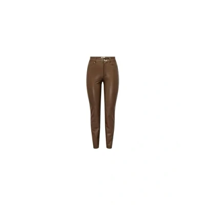 Abbildung von ONLY Damen Onlemily Hw St Ank Faux Leather Pnt Noos Hose, Dark Earth, 3XL / 30L