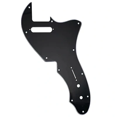 Abbildung von Musiclily Pro 11 Löcher Gitarren Schlagbrett Pickguard für USA Fender 69 Tele Thinline Style E Gitarre, 3 lagig Schwarz